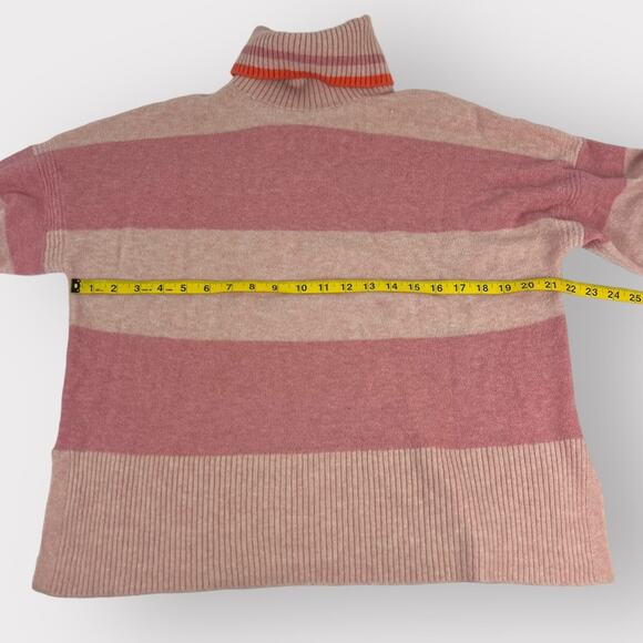 J.Crew Striped Turtleneck Sweater in Supersoft Yarn Size Medium - Picture 4 of 7